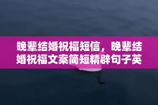 晚辈结婚祝福短信，晚辈结婚祝福文案简短精辟句子英语