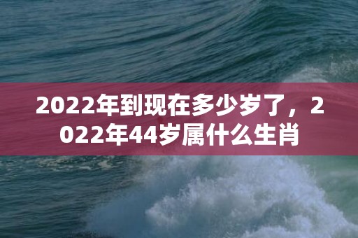 2022年到现在多少岁了，2022年44岁属什么生肖