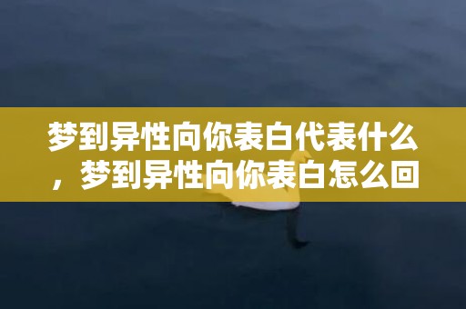 梦到异性向你表白代表什么，梦到异性向你表白怎么回事儿