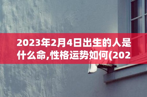 2023年2月4日出生的人是什么命,性格运势如何(2023年2月乔迁入宅吉日查询)