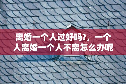 离婚一个人过好吗?，一个人离婚一个人不离怎么办呢？离婚有一方不离怎么办