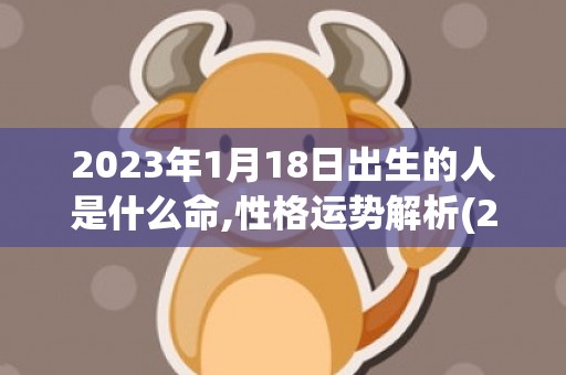 2023年1月18日出生的人是什么命,性格运势解析(2023年1月17日农历是哪一天)