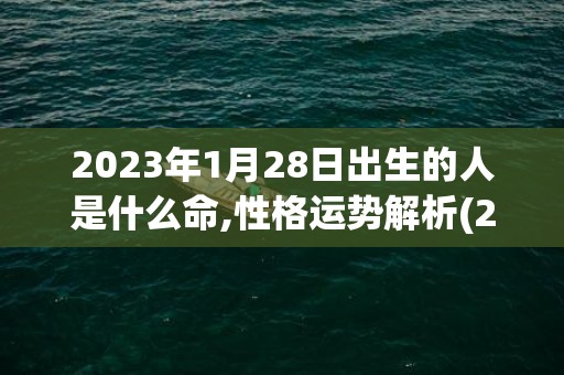 2023年1月28日出生的人是什么命,性格运势解析(2023年1月20日)