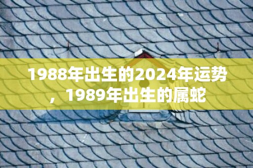 1988年出生的2024年运势，1989年出生的属蛇