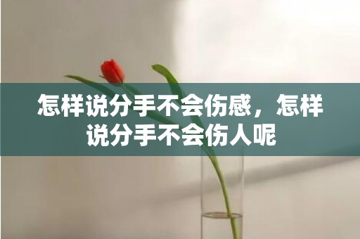 怎样说分手不会伤感，怎样说分手不会伤人呢