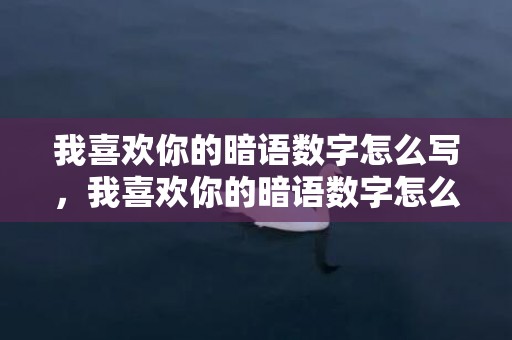 我喜欢你的暗语数字怎么写，我喜欢你的暗语数字怎么表示呢