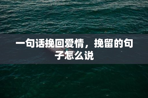 一句话挽回爱情，挽留的句子怎么说