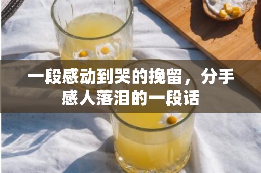 一段感动到哭的挽留，分手感人落泪的一段话