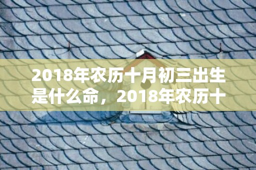 2018年农历十月初三出生是什么命，2018年农历十一月三十出生女孩如何起名好？