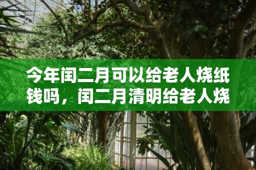 今年闰二月可以给老人烧纸钱吗，闰二月清明给老人烧纸钱有啥讲究