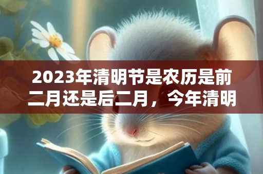 2023年清明节是农历是前二月还是后二月，今年清明节是闰二月几号