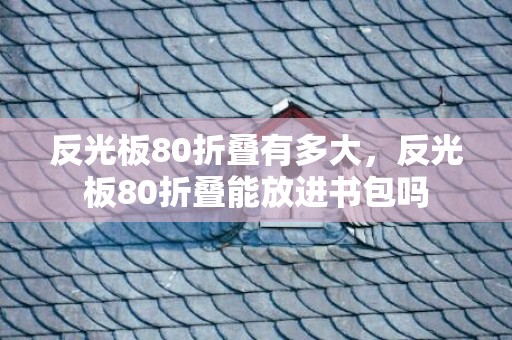 反光板80折叠有多大，反光板80折叠能放进书包吗