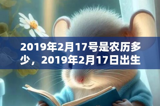 2019年2月17号是农历多少，2019年2月17日出生的男孩怎么取名？男孩名字推荐