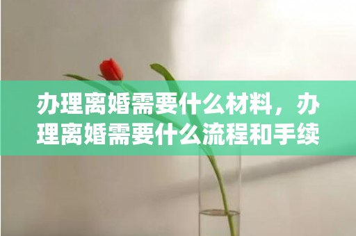 办理离婚需要什么材料，办理离婚需要什么流程和手续(离婚有哪些程序和哪些手续)