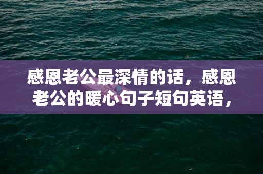 感恩老公最深情的话，感恩老公的暖心句子短句英语，写给老公的英文情话