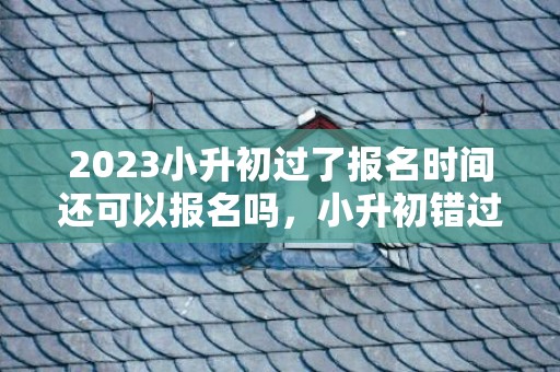 2023小升初过了报名时间还可以报名吗，小升初错过报名时间如何补报初中