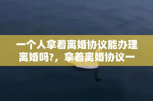 一个人拿着离婚协议能办理离婚吗?，拿着离婚协议一个人能办离婚吗？离婚协议一式几份