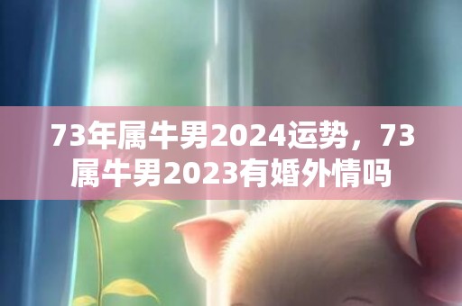 73年属牛男2024运势，73属牛男2023有婚外情吗