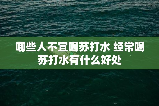 哪些人不宜喝苏打水 经常喝苏打水有什么好处