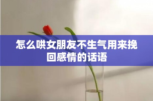 怎么哄女朋友不生气用来挽回感情的话语