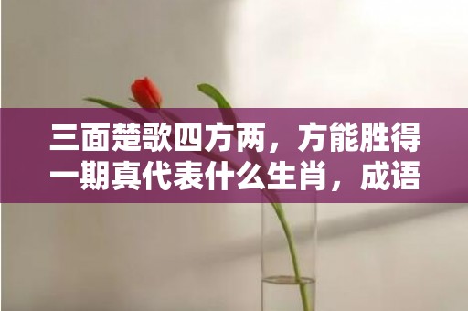 三面楚歌四方两，方能胜得一期真代表什么生肖，成语解析落实