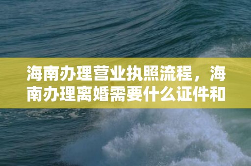 海南办理营业执照流程，海南办理离婚需要什么证件和材料手续 办离婚手续要准备哪些材料