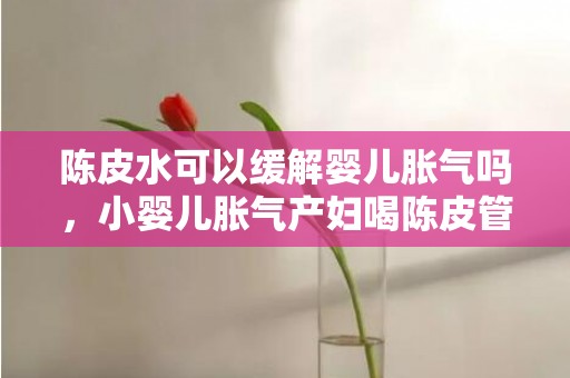 陈皮水可以缓解婴儿胀气吗，小婴儿胀气产妇喝陈皮管用吗