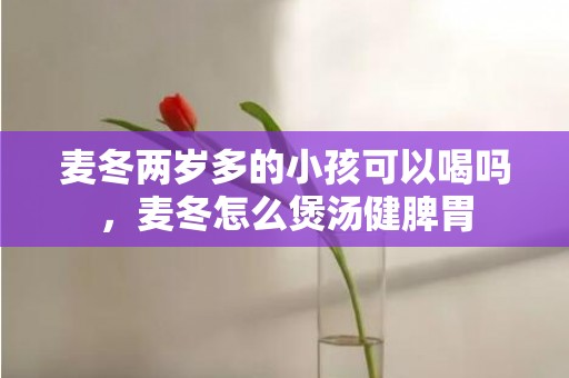 麦冬两岁多的小孩可以喝吗，麦冬怎么煲汤健脾胃