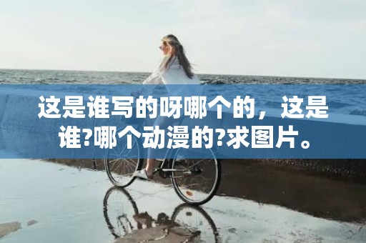 这是谁写的呀哪个的，这是谁?哪个动漫的?求图片。