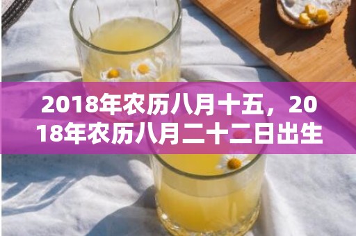 2018年农历八月十五，2018年农历八月二十二日出生的男孩五行取名推荐！