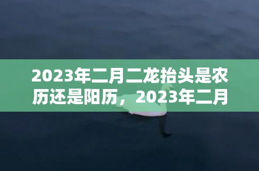 2023年二月二龙抬头是农历还是阳历，2023年二月二龙抬头是几月几日