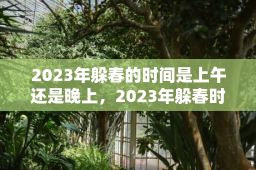 2023年躲春的时间是上午还是晚上，2023年躲春时间几点几分几秒钟