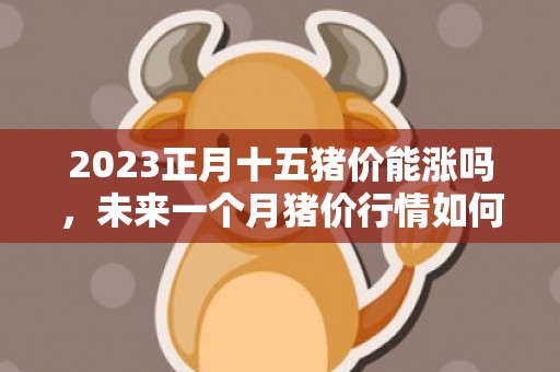 2023正月十五猪价能涨吗，未来一个月猪价行情如何