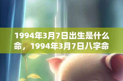 1994年3月7日出生是什么命，1994年3月7日八字命理解析(1994年3月7日生辰八字)