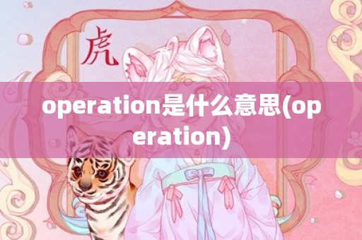 operation是什么意思(operation)