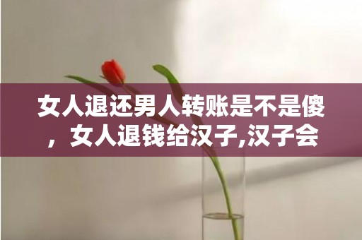 女人退还男人转账是不是傻，女人退钱给汉子,汉子会怎么想?