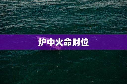 炉中火命财位