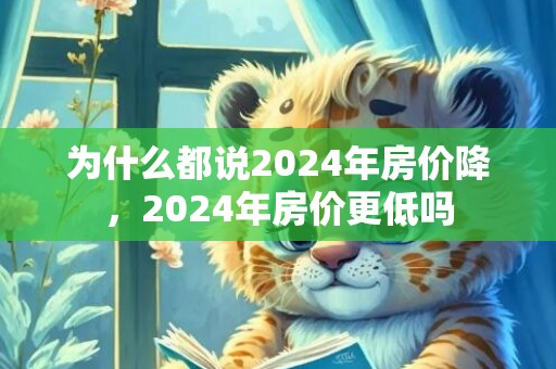 为什么都说2024年房价降，2024年房价更低吗