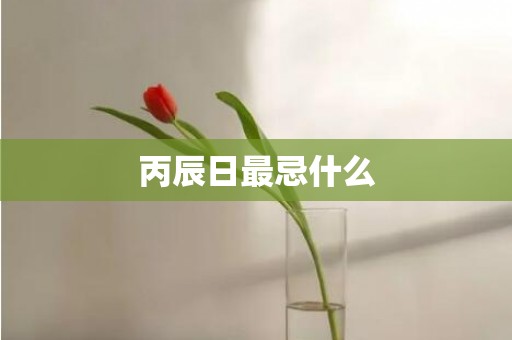 丙辰日最忌什么