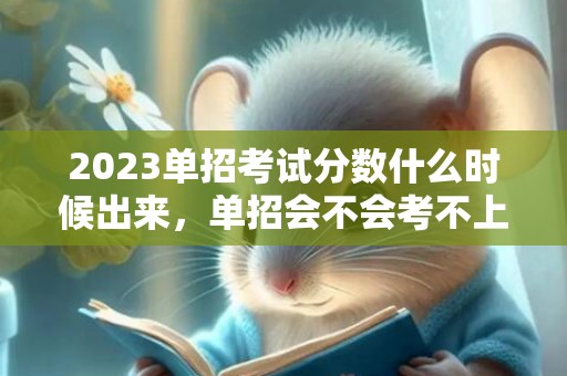 2023单招考试分数什么时候出来，单招会不会考不上