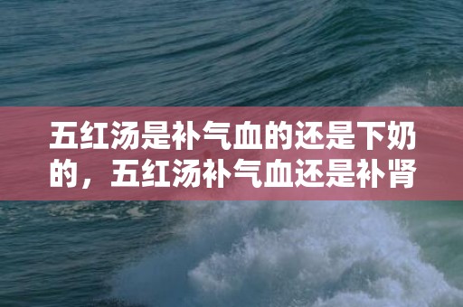 五红汤是补气血的还是下奶的，五红汤补气血还是补肾壮阳