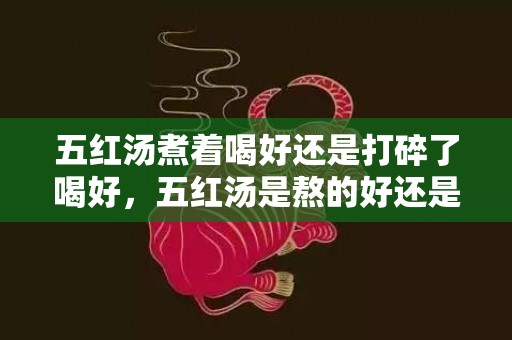 五红汤煮着喝好还是打碎了喝好，五红汤是熬的好还是破壁机打的好