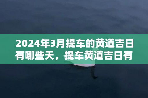 2024年3月提车的黄道吉日有哪些天，提车黄道吉日有9天