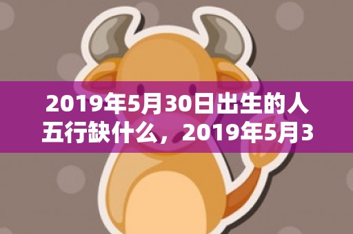 2019年5月30日出生的人五行缺什么，2019年5月31号出生的女孩起什么名字好听，五行属什么