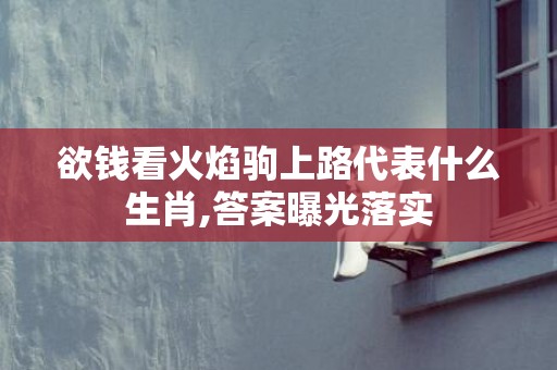 欲钱看火焰驹上路代表什么生肖,答案曝光落实