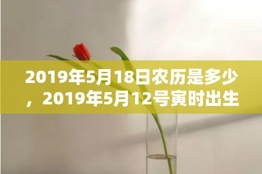 2019年5月18日农历是多少，2019年5月12号寅时出生的男孩起名方法