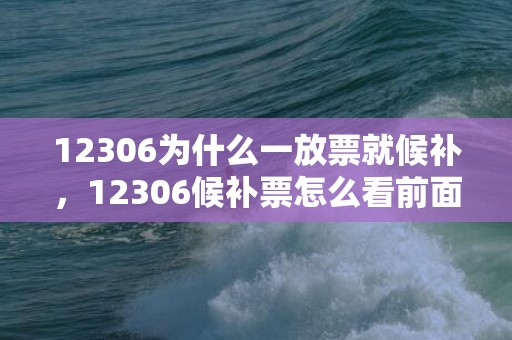 12306为什么一放票就候补，12306候补票怎么看前面有多少人