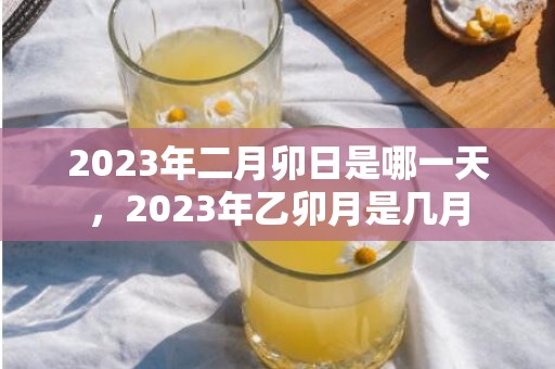 2023年二月卯日是哪一天，2023年乙卯月是几月