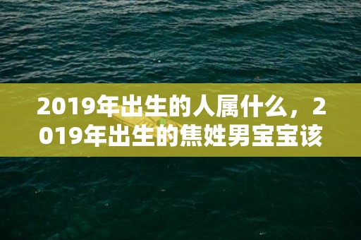 2019年出生的人属什么，2019年出生的焦姓男宝宝该如何起名字，宜用什么字。