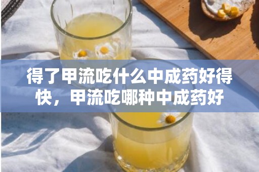 得了甲流吃什么中成药好得快，甲流吃哪种中成药好